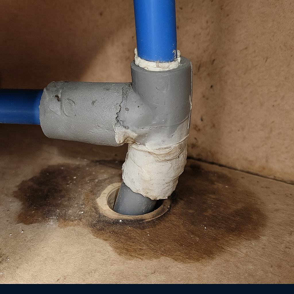Damaged RV Water Line